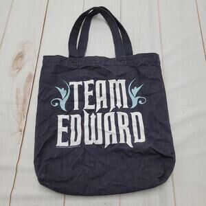 Team Edward Twilight Black Tote Bag